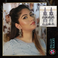 Triangle drop earring in silver-alike - silver